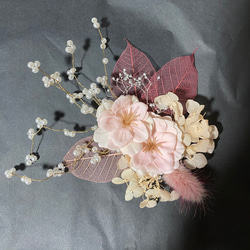 桜とパール（ワイヤーで枝のように）作製したコサージュです 4枚目の画像