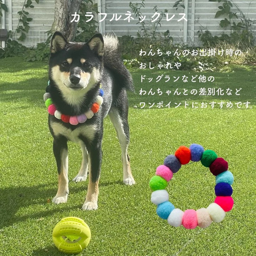 カラフル ポンポン首輪 ペット服・アクセサリー noble 通販 15490460
