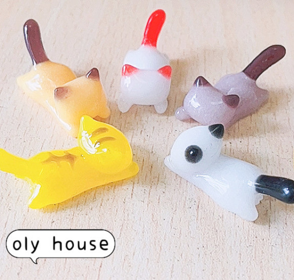 レジンで作る ねこちゃんキーホルダー | ビーズ・パーツなどの