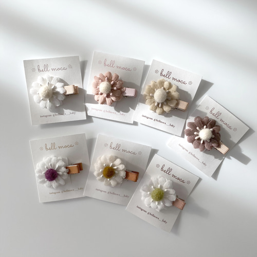 布花ヘアクリップ ベビーヘアクリップ ベビーヘアピン 出産祝い