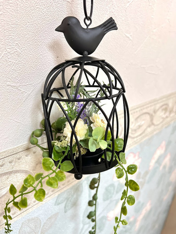 アンティーク風アイアンの鳥かごアレンジ 手作りキット キット 優花＋  