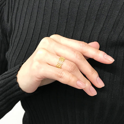 幾何学が続く オープンリング【efr180】 指輪・リング AtelierB.Ecudes