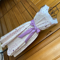 2種類のお着物からリメイク 黒留袖と黄土色の扇面がいっぱいの縮緬の