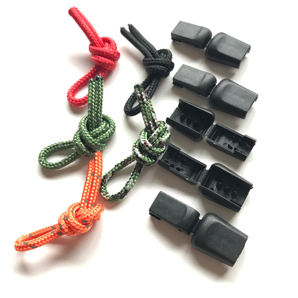 パラコード製ジッパータブ5組セット（セルフ組立用）送料込価格