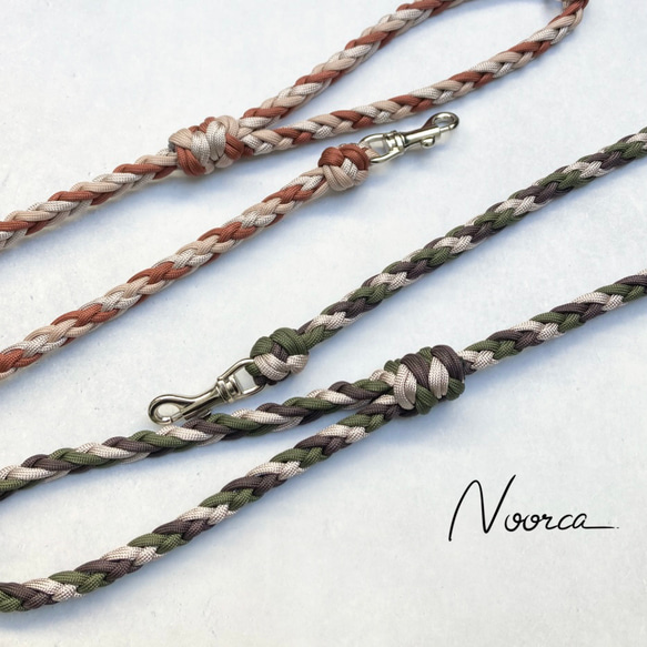 e02】パラコードスタンダードリード 6本編み リード・首輪 【12/15
