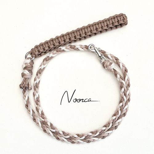 e12】パラコードスタンダードリード 6本編み×平編み リード・首輪