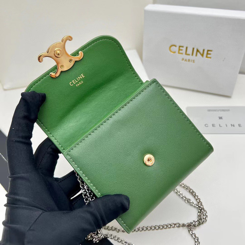 CELINE ショルダーバッグ チェーン ショルダーバッグ クロード / シャイニーカーフスキン