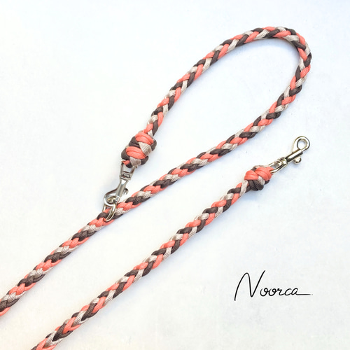 e32】パラコード3wayショルダーリード 6本編み リード・首輪 Noorca