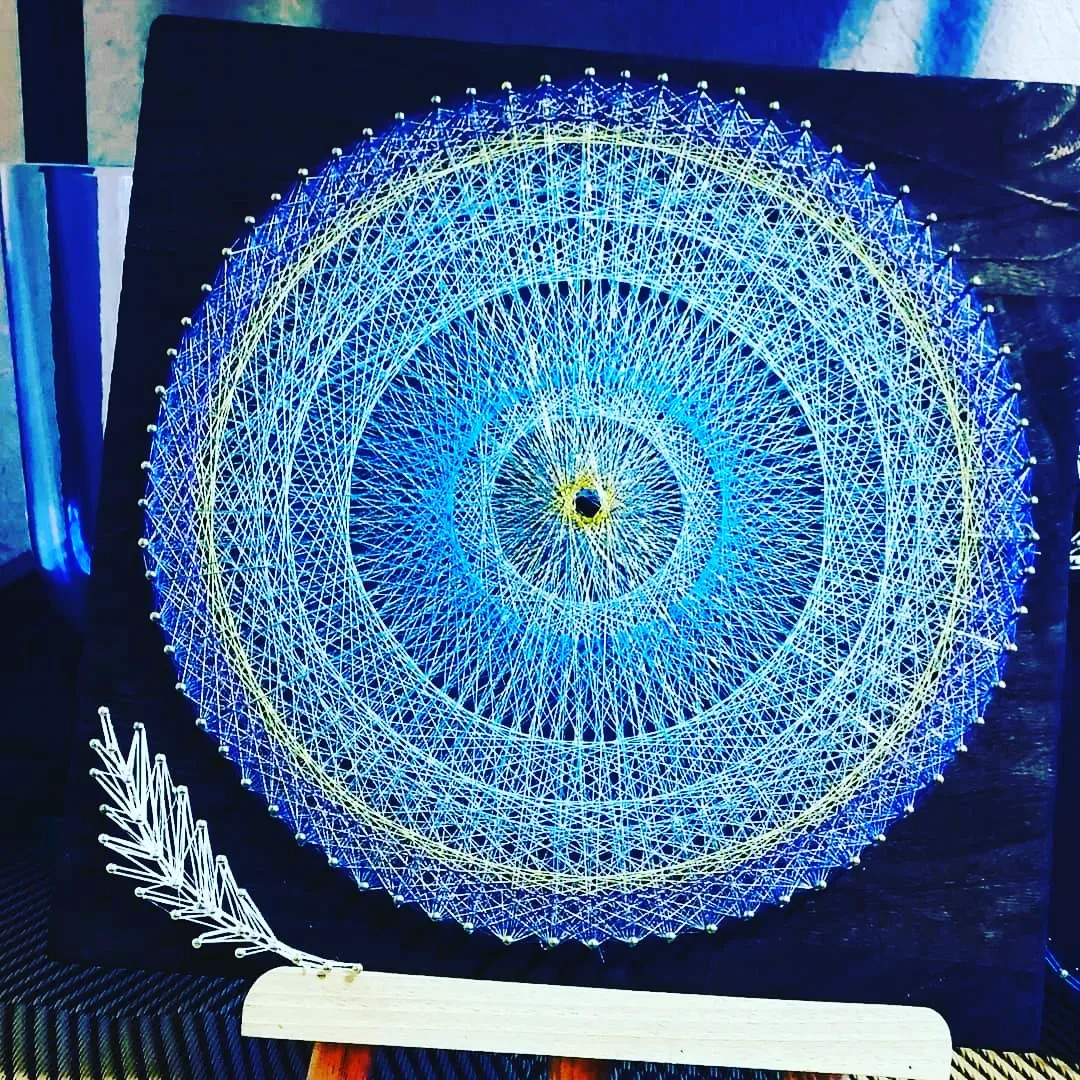 糸かけアート　青の世界