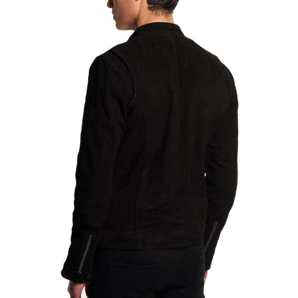 ヤギスエード革・ファスナー付きシャツ Goat Suede Leather Shirt with Zipper 2枚目の画像