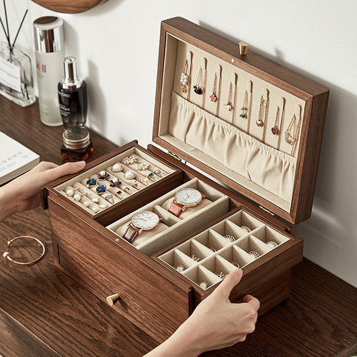 ジュエリーボックス木製アクセサリーケース ウッド コレクションケース