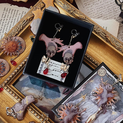 心臓の首飾り ネックレス ギフト/プレゼント ゴシック ダークファンタジー 魔法 魔女　サージカルステンレス 4枚目の画像