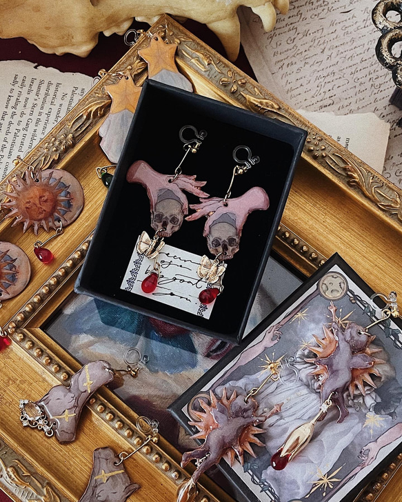 心臓の首飾り ネックレス ギフト/プレゼント ゴシック ダークファンタジー 魔法 魔女　サージカルステンレス 4枚目の画像