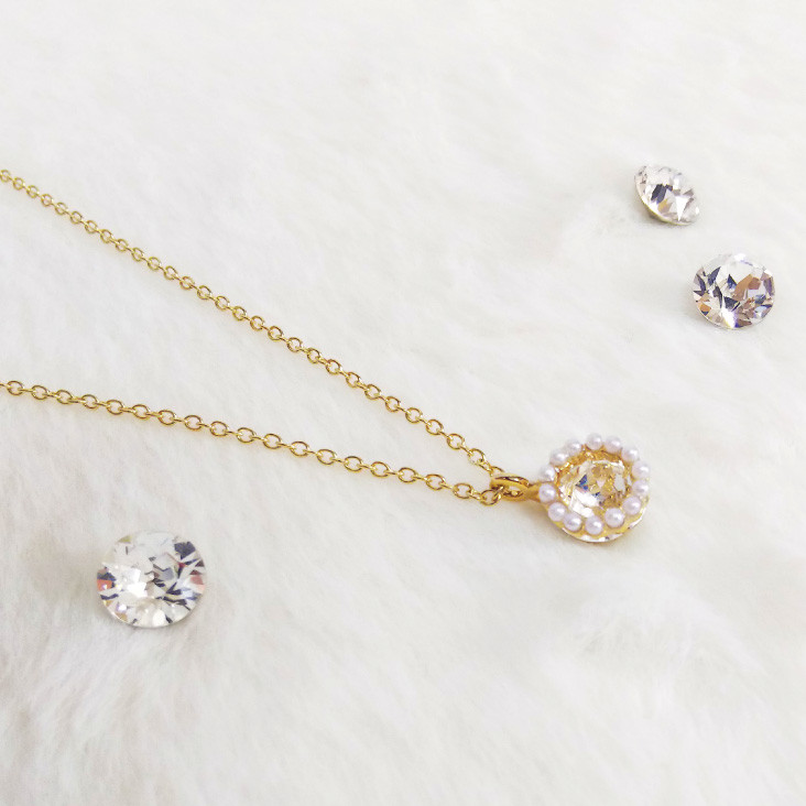 ネックレス パール スワロフスキー スワロ サージカル ステンレス