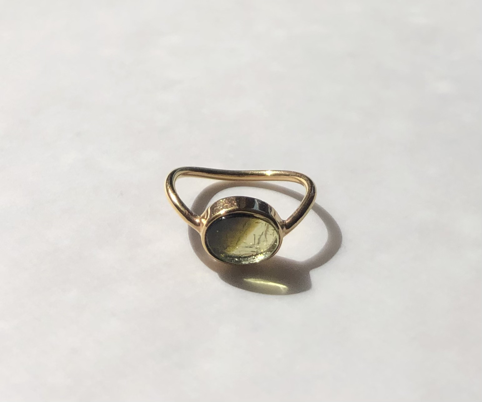 バイカラートルマリン　ウェーブリング　SV950