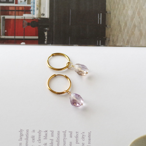 SALE☆14kgf *アメトリン 一粒【チャーム/ピアス/イヤリング】天然石
