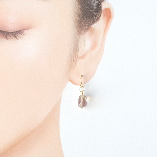 SALE☆14kgf *アメトリン 一粒【チャーム/ピアス/イヤリング】天然石