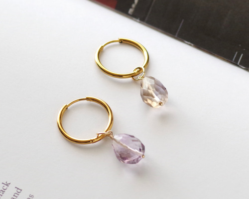 SALE☆14kgf *アメトリン 一粒【チャーム/ピアス/イヤリング】天然石