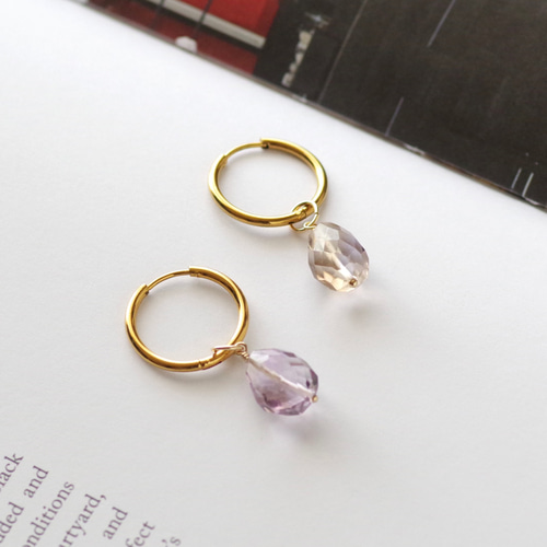 SALE☆14kgf *アメトリン 一粒【チャーム/ピアス/イヤリング】天然石