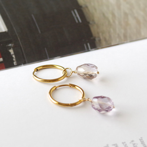 天然ルビーとアメトリンのピアスチャーム·͜· ︎︎ 天然ルビーとアメトリンのピアスチャーム·͜· ︎︎ 天然ルビーと