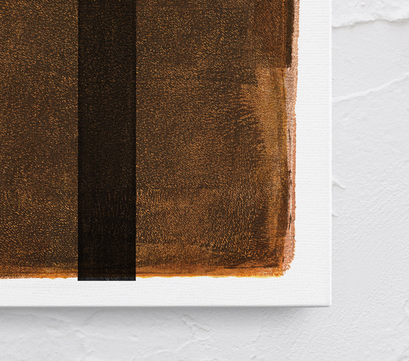 インテリアアートパネル　ABSTRACT-150　ブラウン ペイントスタイル　シンプルなお部屋のアクセント 3枚目の画像
