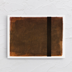 インテリアアートパネル　ABSTRACT-150　ブラウン ペイントスタイル　シンプルなお部屋のアクセント 2枚目の画像