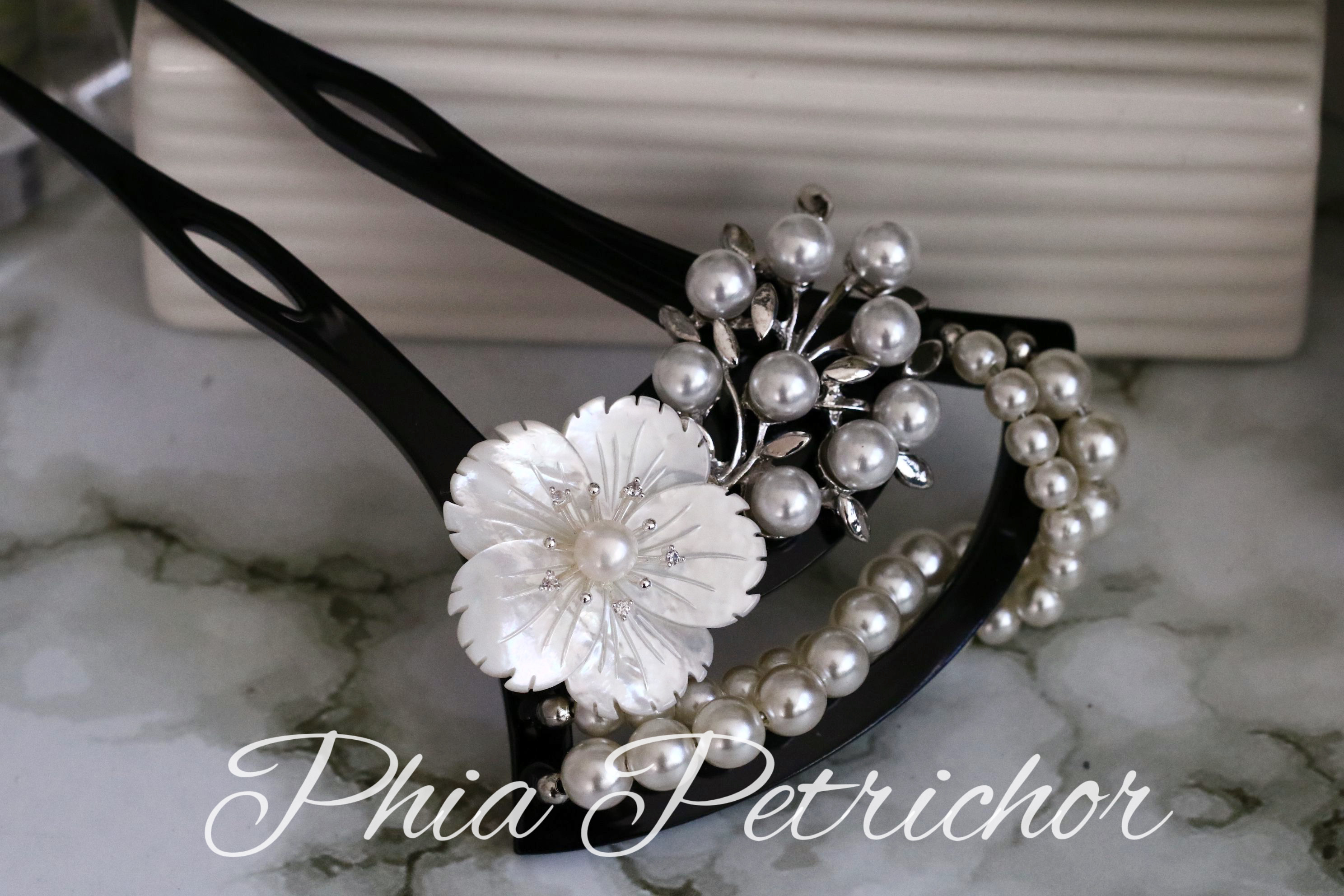 簪 和 K24GP 桜 かんざし バチ型  パール 簪 着物 髪飾り 留袖 着物 成人式 結婚式 卒業式