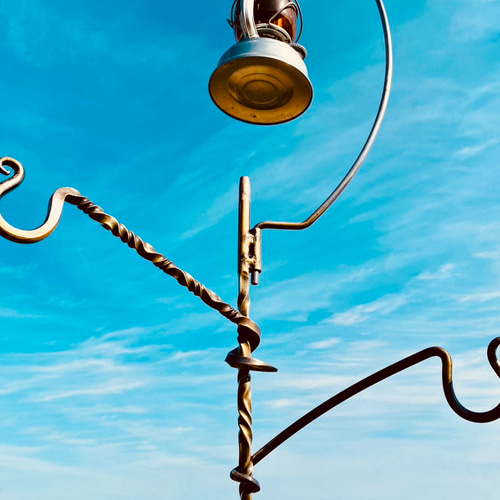 ⑨ランタンスタンド【丸】ツイストハンガー【ツイスト加工】ランタン