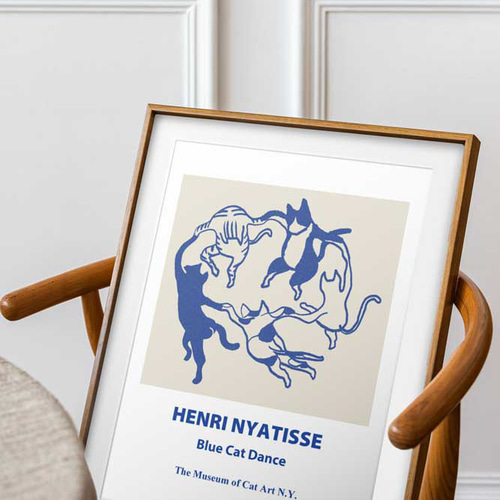マティスをオマージュ、かわいい猫たちのダンス、ポスター、北欧