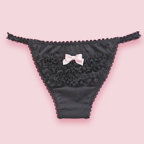 ♡Bebe♡ フリル ランジェリー ショーツ ブラック その他ファッション