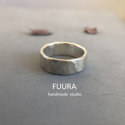 silver ring 7mm マット /シルバー/リング/指輪/槌目/マット/シンプル