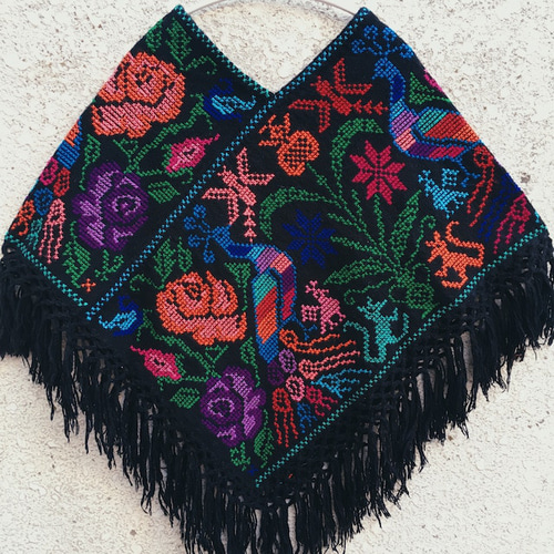Mexican Embroidery Poncho #2/メキシコ 刺繍 ポンチョ ニット Mexican Embroidery Poncho #2/メキシコ 刺繍 ポンチョ ニット