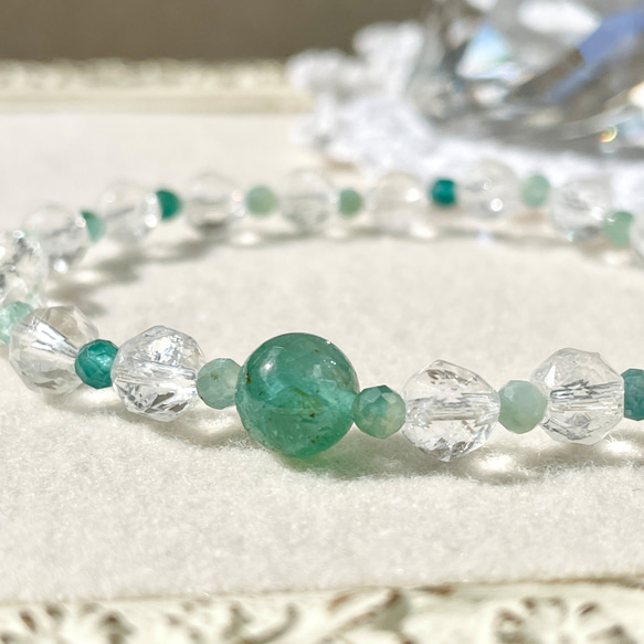 グランディディエライト＋天然クラッククリスタルのブレスレット gdd-b