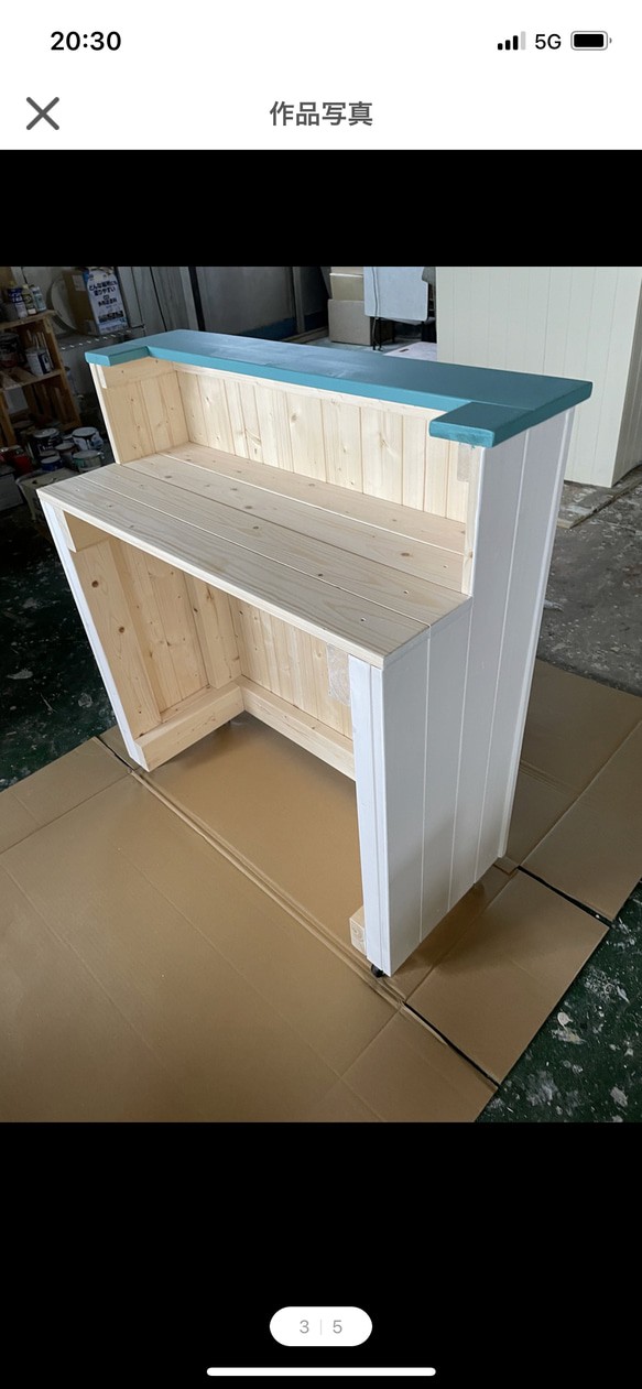 キャスター付き　レジカウンター 