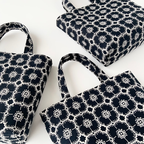 ミナペルホネン バッグ ミニトート アネモネ ネイビー トートバッグ  