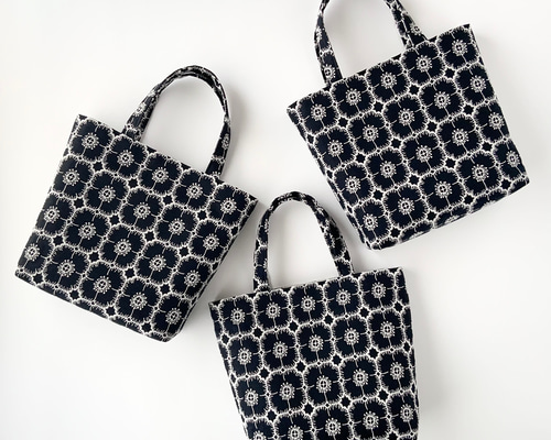 ミナペルホネン アネモネ リボントートバッグ 受注製作 Dカン付きバケツ型トートバッグ ミナペルホネン