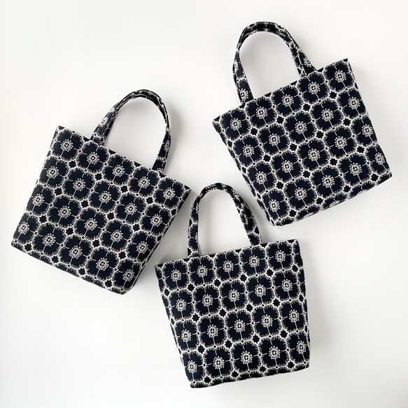 ミナペルホネン バッグ ミニトート アネモネ ネイビー トート