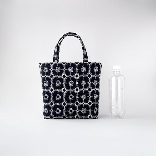 ハンドメイド　マルシェトートバッグ　ミナペルホネン　アネモネ ミナペルホネン バッグ ミニトート アネモネ ネイビー トート