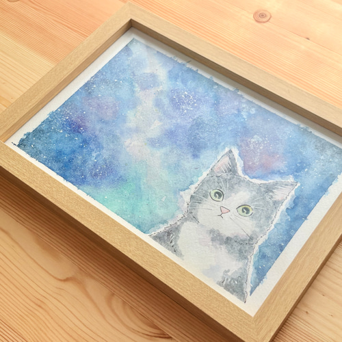No.001 宇宙猫 絵画 Nakamurart 通販 15493791｜Creema(クリーマ)