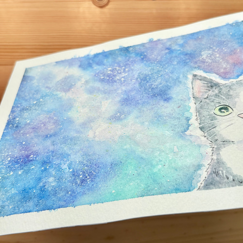 No.001 宇宙猫 絵画 Nakamurart 通販 15493791｜Creema(クリーマ)