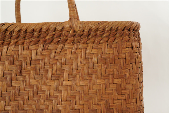 Lサイズ 山葡萄 蔓 かごバック かご 籠 巾着 網代編み 職人の手作り かご かご