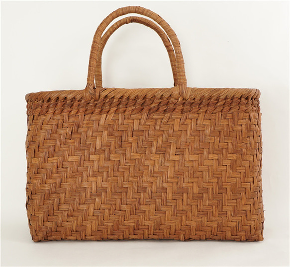 Lサイズ 山葡萄 蔓 かごバック かご 籠 巾着 網代編み 職人の手作り かご かご