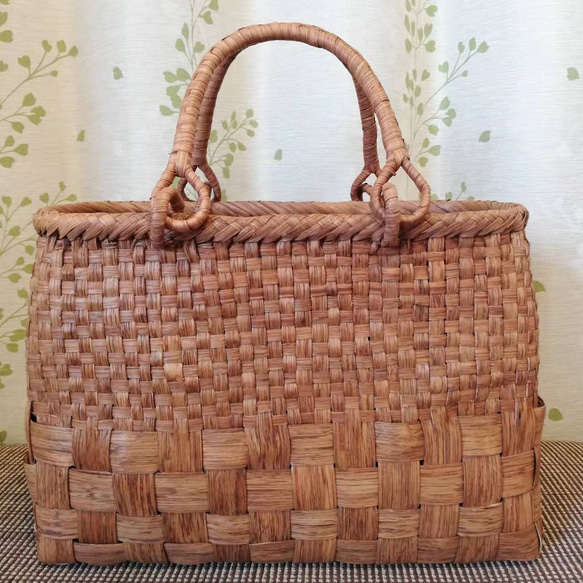 山葡萄 籠 バック 網代編 かご やまぶどう籠・美品 カゴ やま