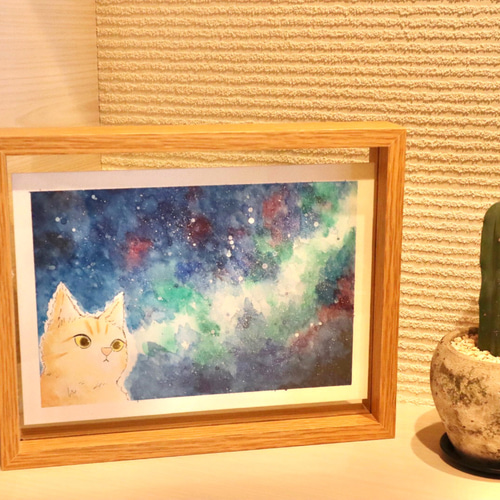 No.001 宇宙猫 絵画 Nakamurart 通販 15493791｜Creema(クリーマ)