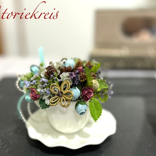 プチギフト 木の実アレンジ クリスマスギフト 造花 フラワー