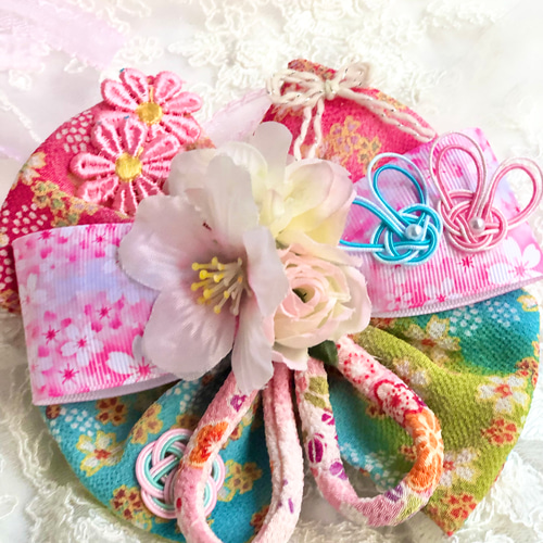 犬和柄チョーカー《ひな祭り》写真撮影 トリミング 首飾り 犬猫