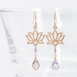 Lotus earring / 2colors 2枚目の画像