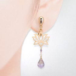 Lotus earring / 2colors 6枚目の画像