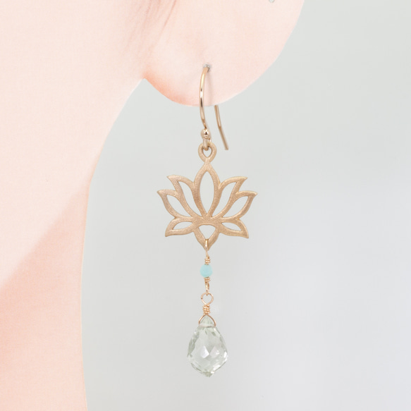 Lotus earring / 2colors 5枚目の画像