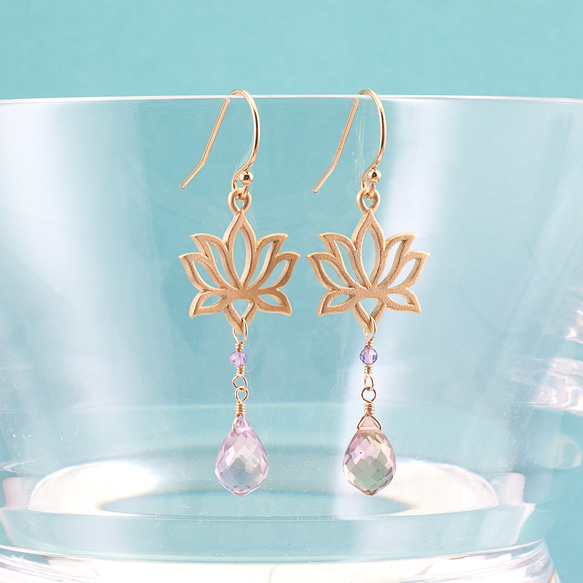 Lotus earring / 2colors 1枚目の画像